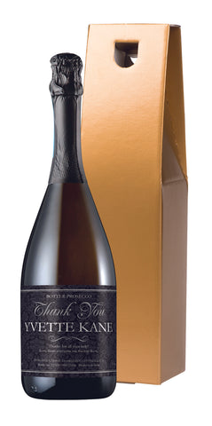 Thank You Floral  Prosecco in a Gold Box