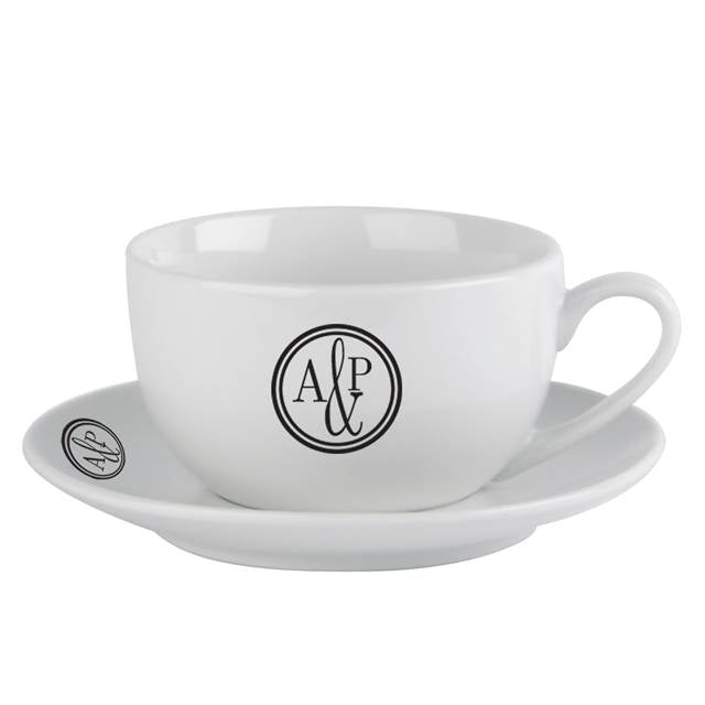 Monogram Circle Cup & Saucer