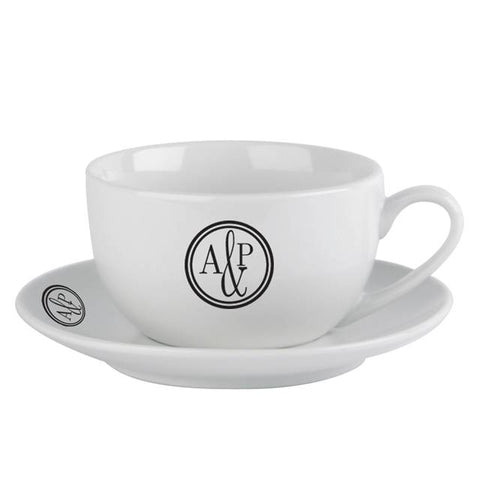 Monogram Circle Cup & Saucer