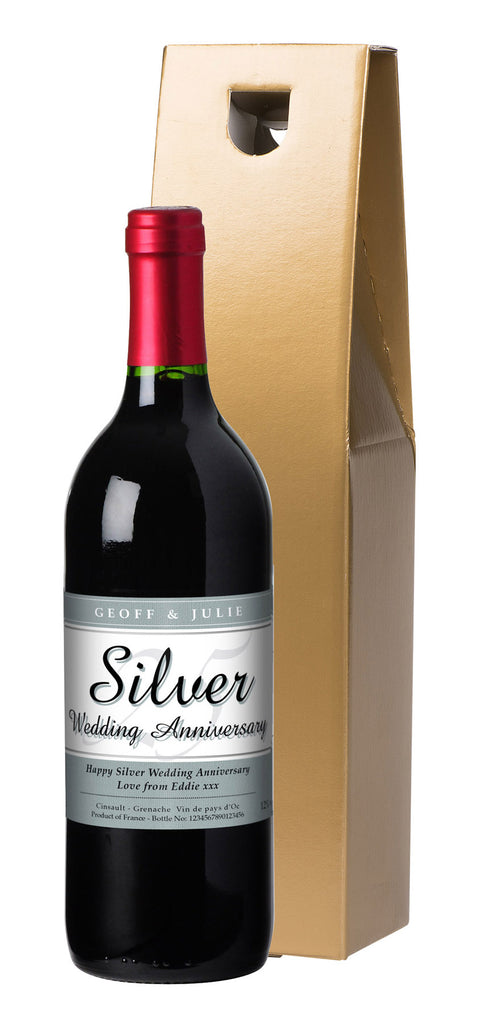 French AC 25th Anniversary Red Wine in a Gold Box