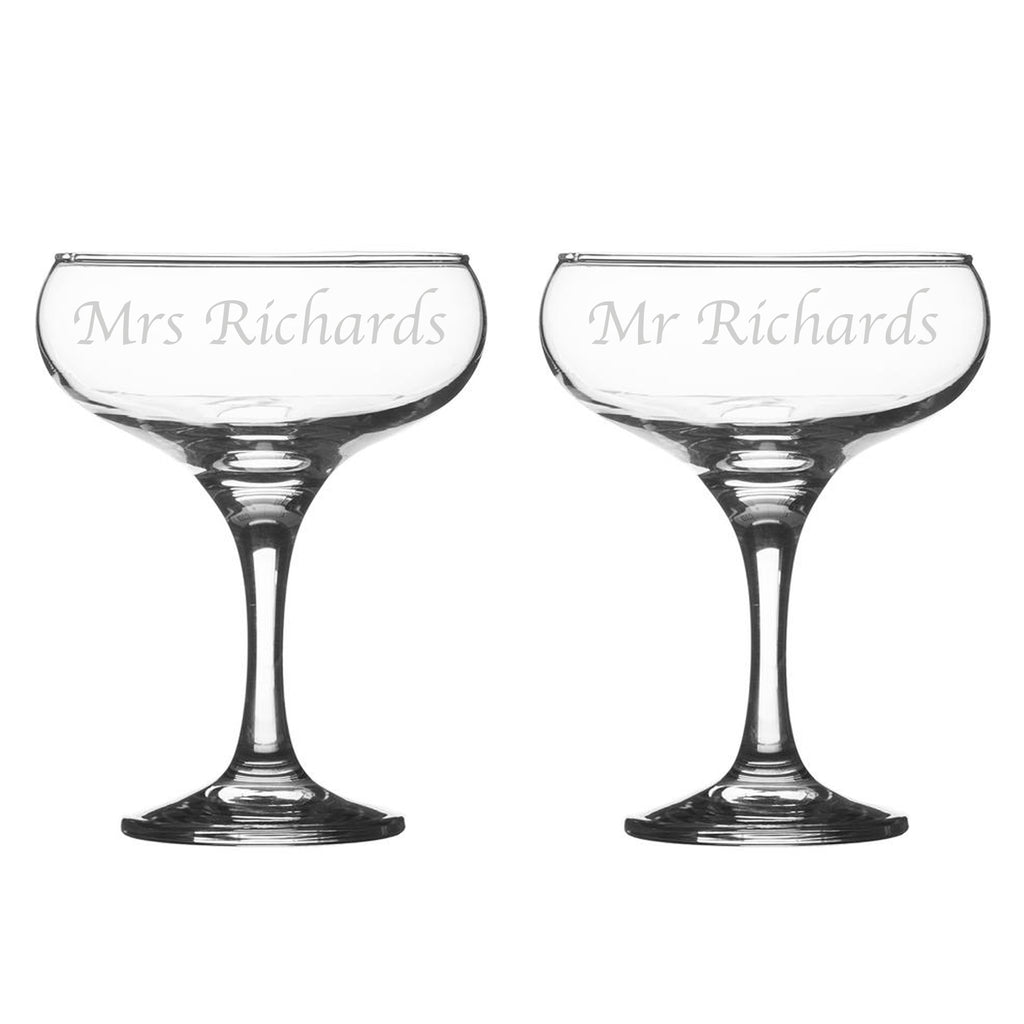 Set Of Two Champagne Saucers