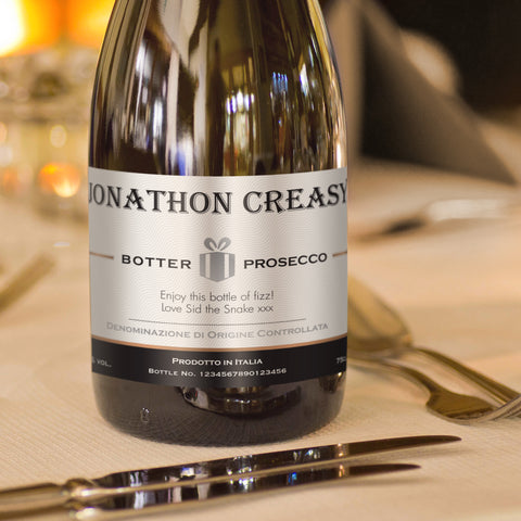 Contemporary Personalised Prosecco