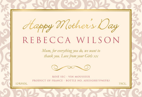 Mother’s Day Sparkling Rosé Wine in a Silk Lined Box