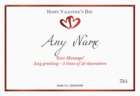 Valentine Hearts Labels for Red Wine