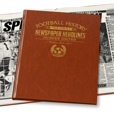 Dundee United Football Newspaper Book - Brown Leatherette