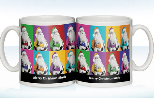 Personalised Technicoloured Santa Personalised Mug