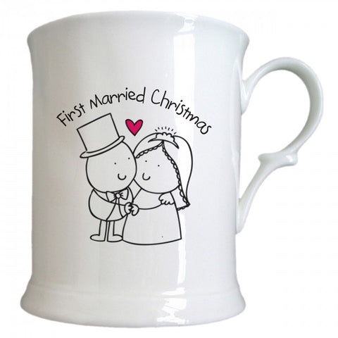 Chilli & Bubble's First Married Christmas Half Pint Tankard