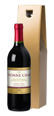 French VdP Gold Red Wine in a Gold Gift Box
