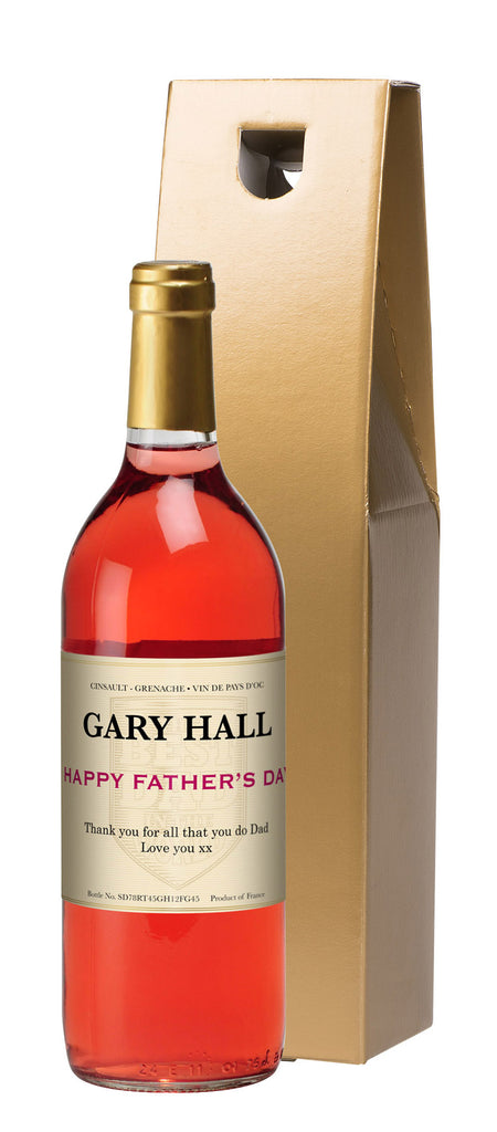 French AC Father's Day Classic Rosé Wine in a Gold Box