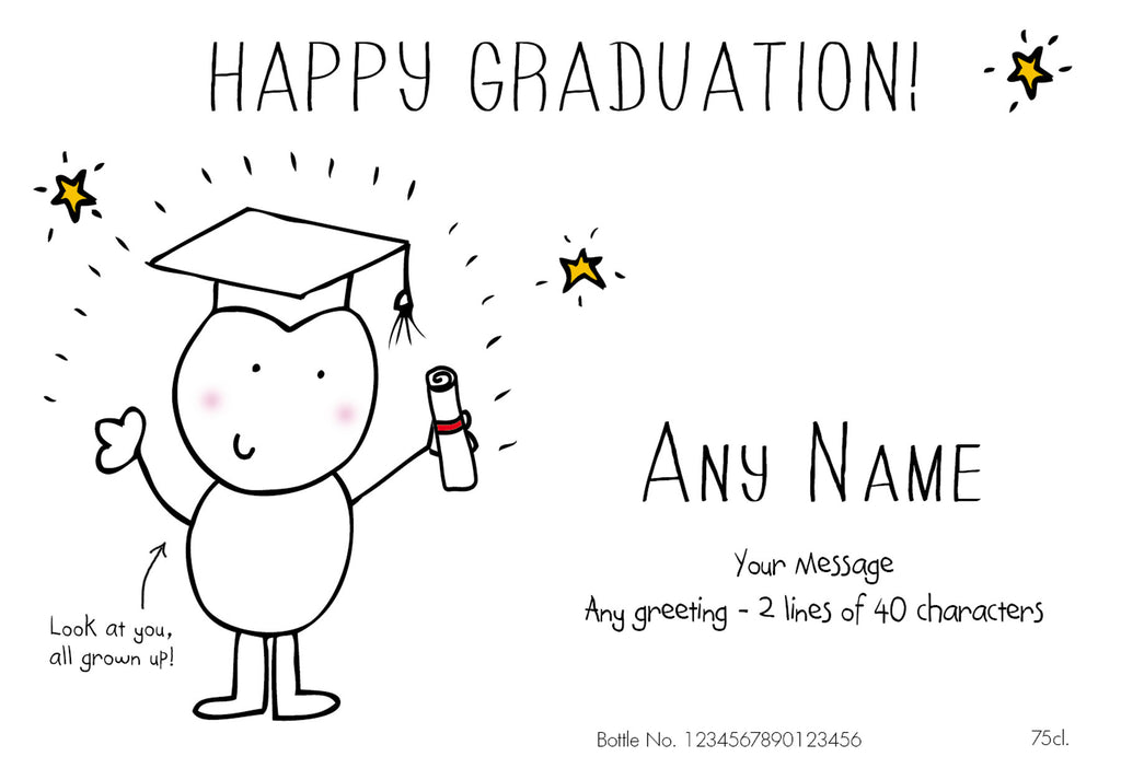 Chilli & Bubble’s Graduation Labels for Red Wine (Pack of 2)