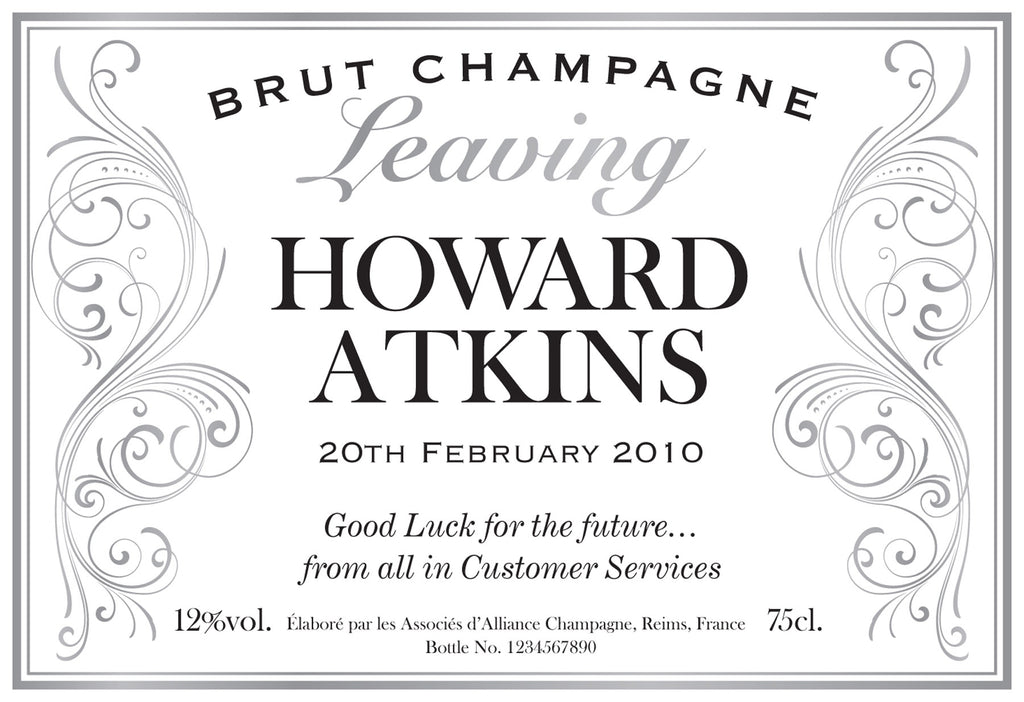 Goodbye Leaving Labels for Champagne (Pack of 12)