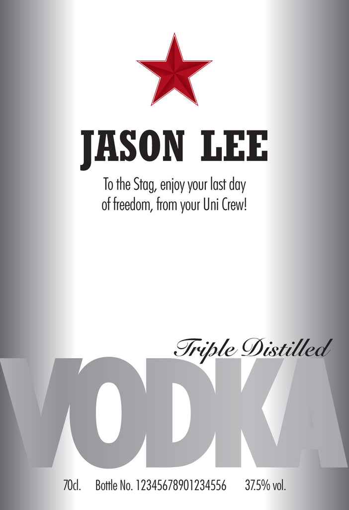 Premium Star Labels for Vodka