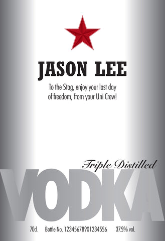 Premium Star Labels for Vodka