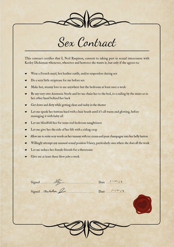 Sexy Contract from a man