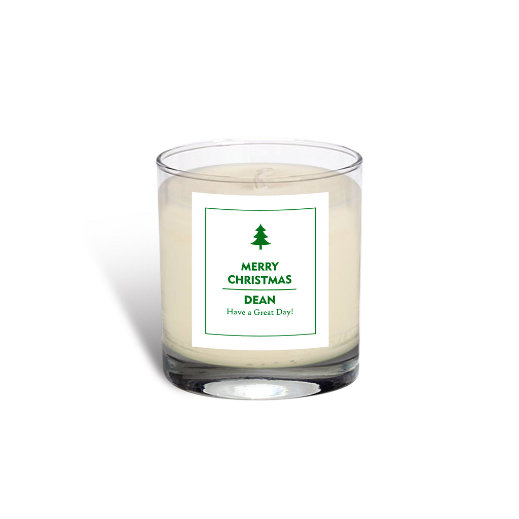 Personalised Christmas Tree Vanilla Scented Candle