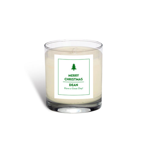 Personalised Christmas Tree Vanilla Scented Candle