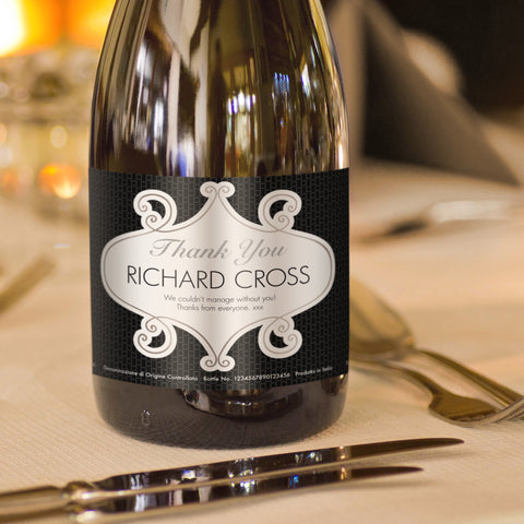 Thank You Squares Personalised Prosecco