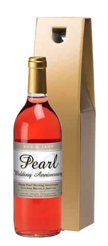 French AC 30th Anniversary Rosé Wine in a Gold Box