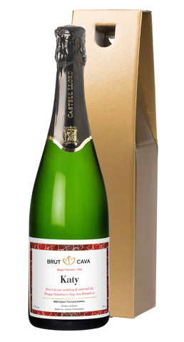 Valentine's Day Classic Cava in a Gold Gift Box