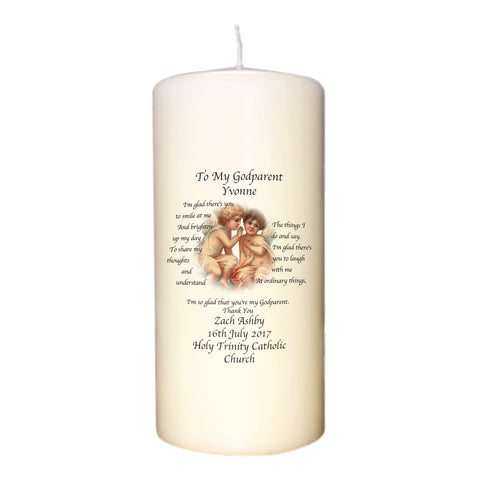 Cherub God Parent Candle