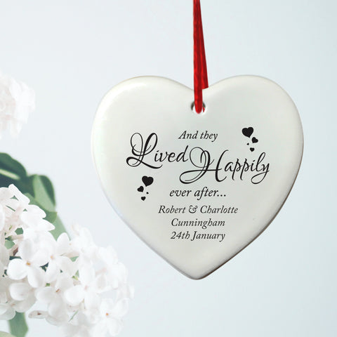 Happily Ever After Hanging Heart Plaque