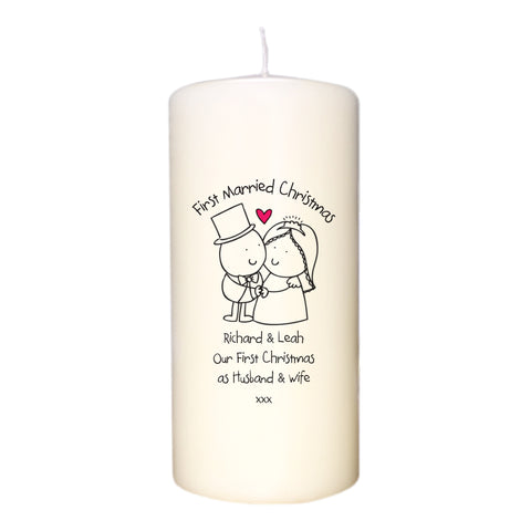 Chilli & Bubble's First Married Christmas Candle