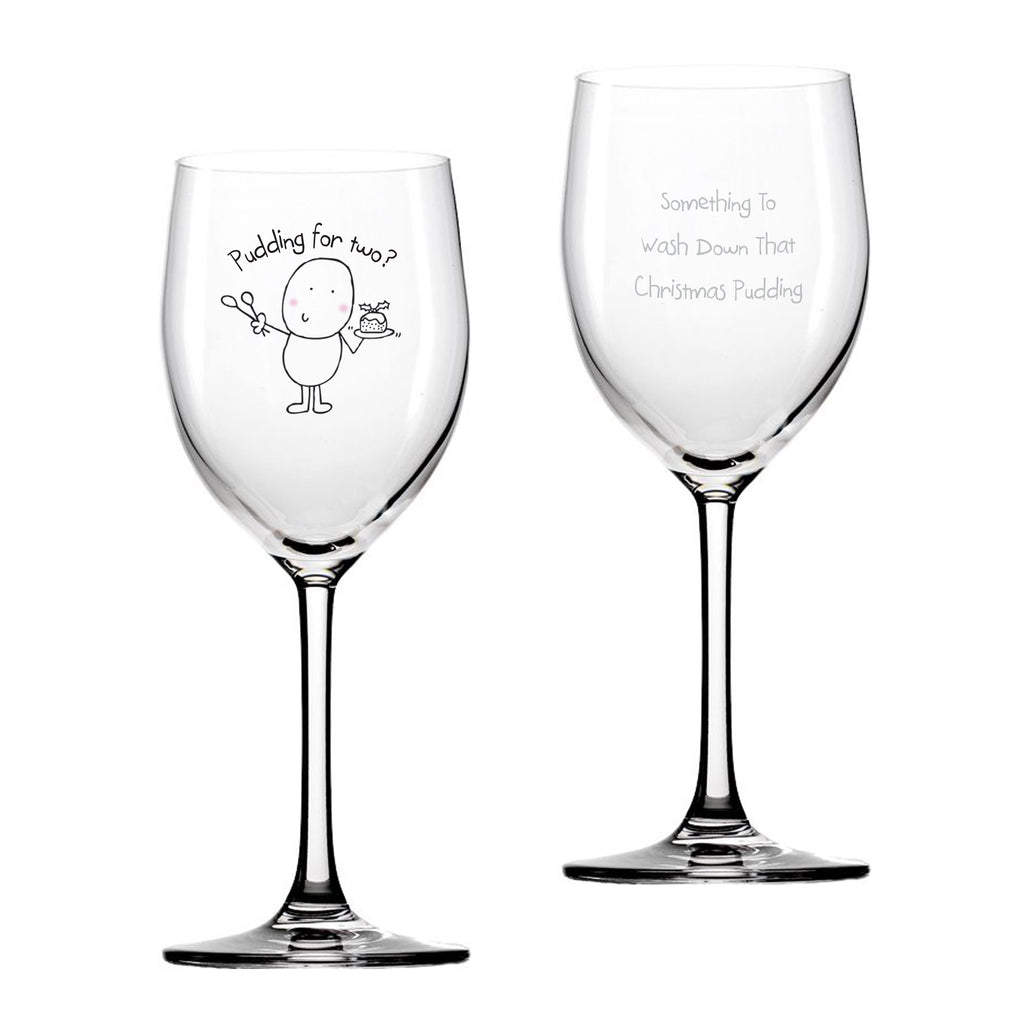 Chilli & Bubble's Christmas Pudding Wine Glass