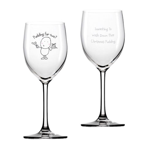 Chilli & Bubble's Christmas Pudding Wine Glass