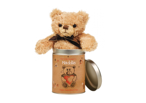 Valentine’s Day Teddy in a tin - Heart