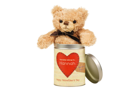 Valentine’s Day Teddy in a tin - Words