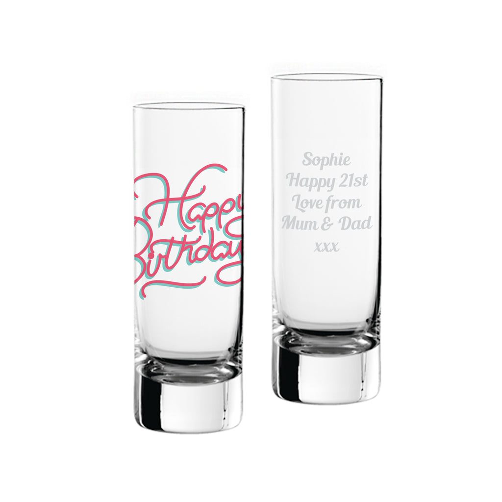 Birthday Shot Glass Pink