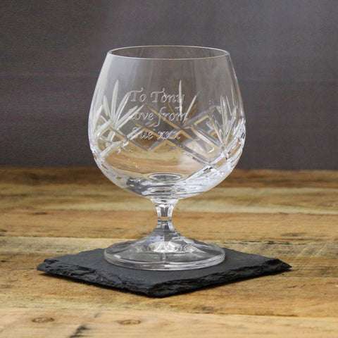 Cut Crystal Brandy Glass