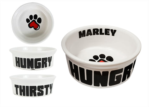 Large Paw print pet bowl