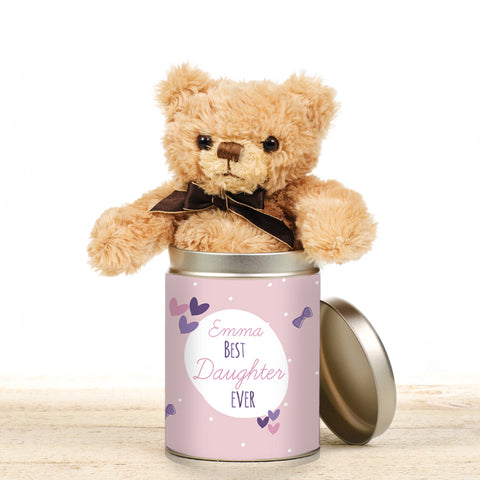 Best Ever Gingham Teddy in the Tin