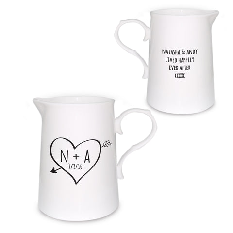 Sketch Heart Farmhouse Jug