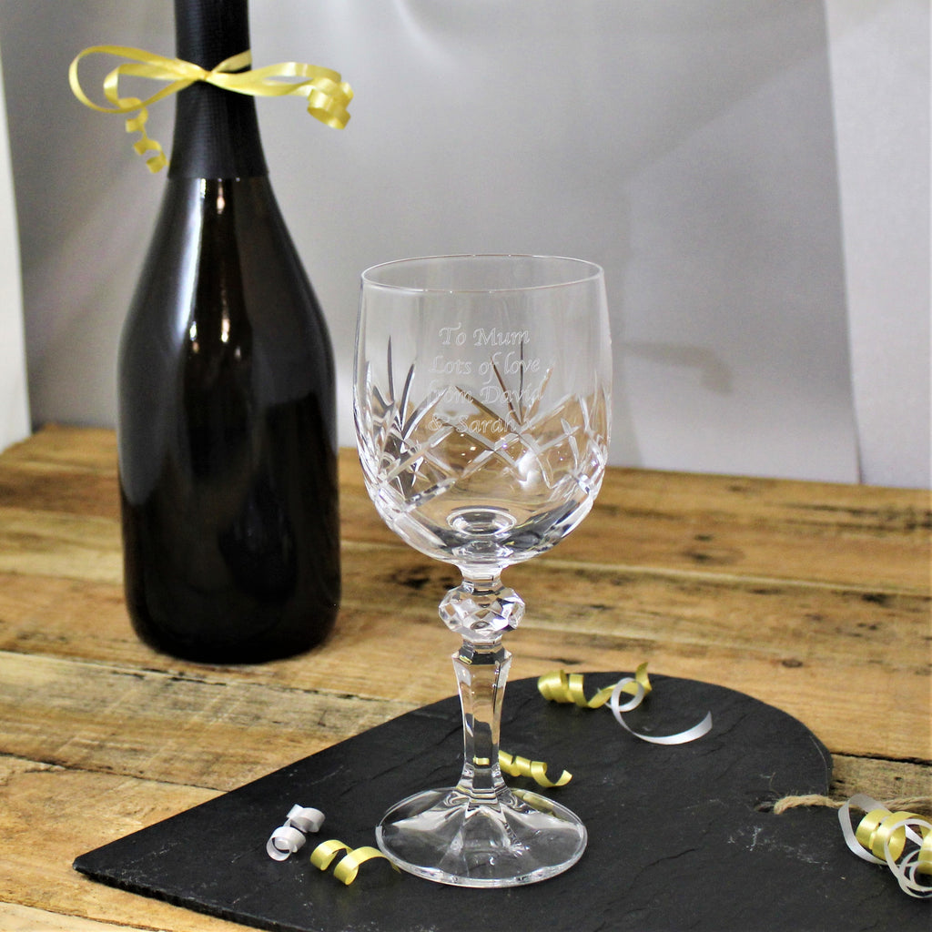 Cut Crystal Wine Glass