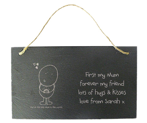 Chilli and Bubbles Mother's Day hanging slate sign