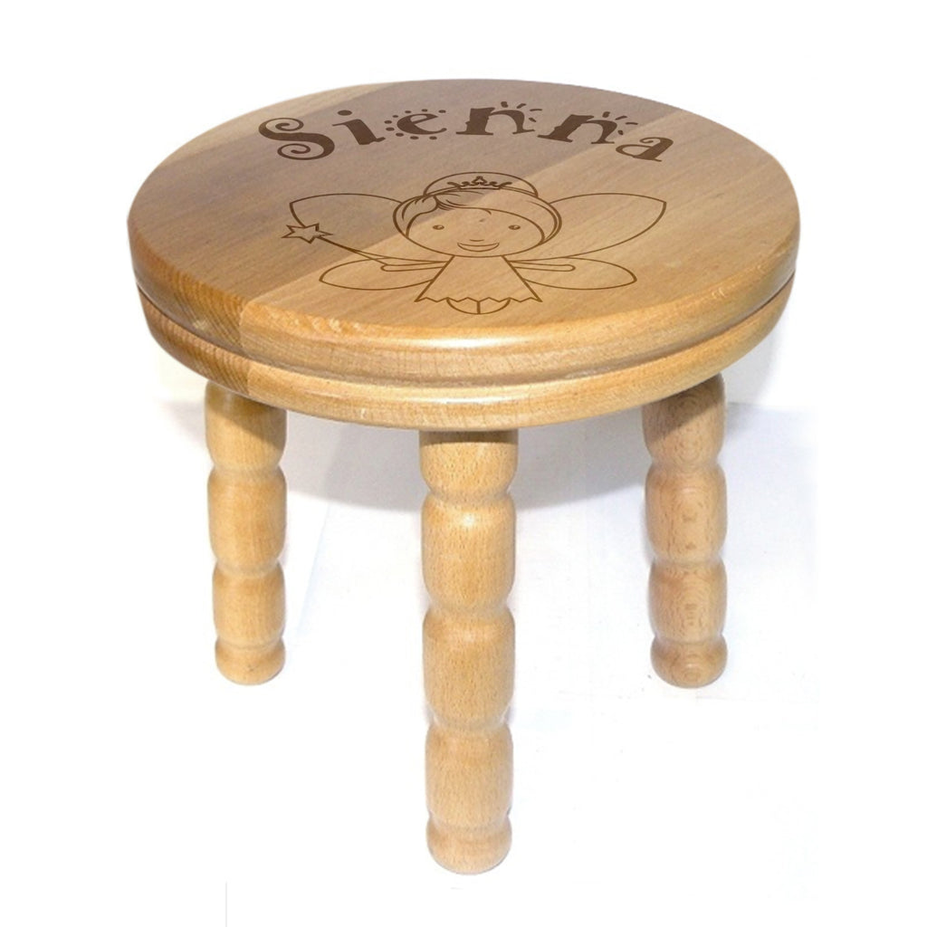 Children's Fairy Princess Wooden Stool