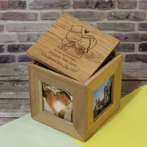 Chilli and Bubbles To Have and To Hold Wooden Photo Cube