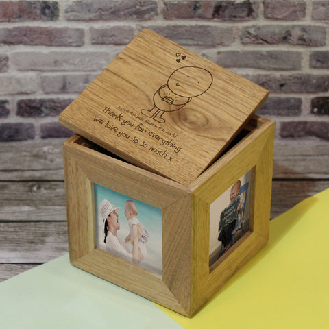 Chilli and Bubbles Mother's Day Wooden Photo Cube
