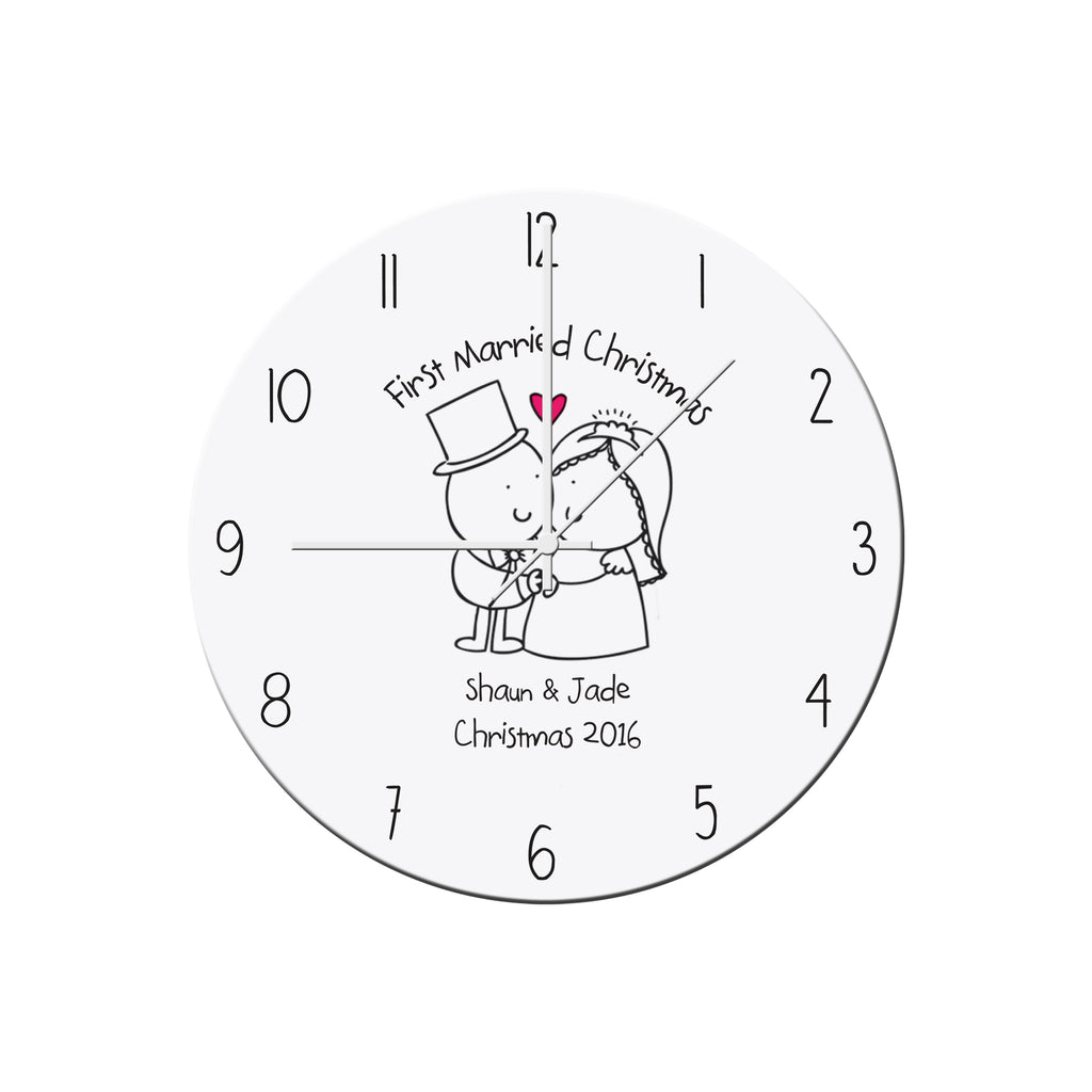 Chilli and Bubbles Married Christmas Clock