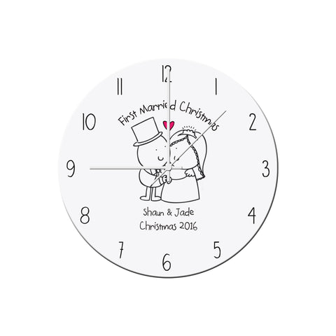 Chilli and Bubbles Married Christmas Clock