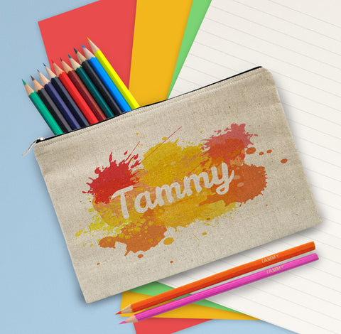 Splash Pencil Case with Pencils