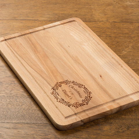 Contemporary Wreath Rectangular Chopping Board