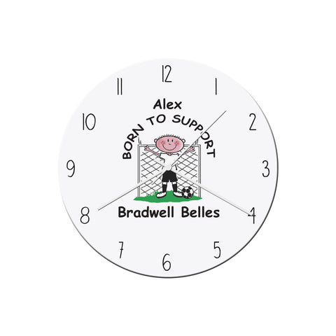 Born to Support Glass Clock