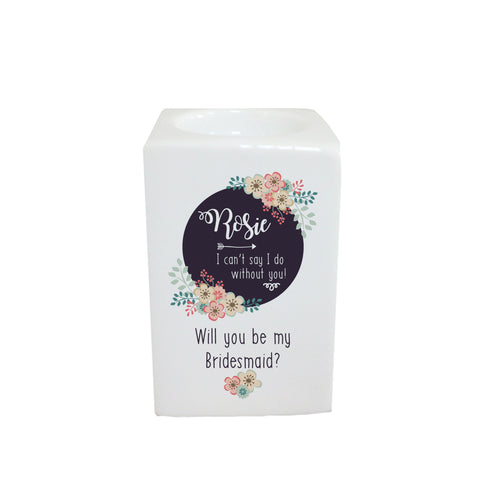Can't Say I Do Without You Floral T-Light Holder