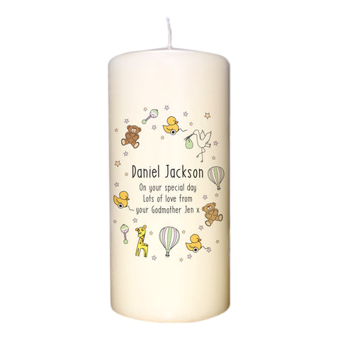 Nursery Scene Pillar Candle