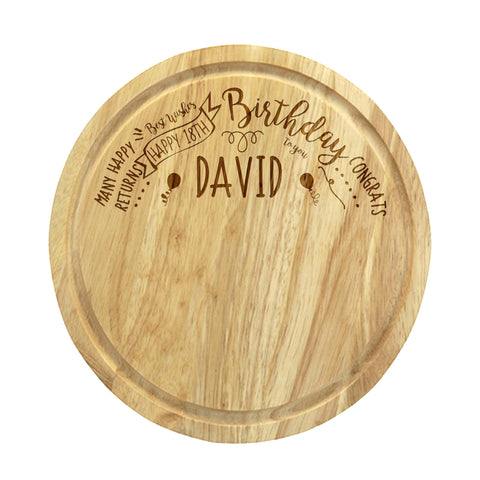 Birthday Slogan Round Chopping Board
