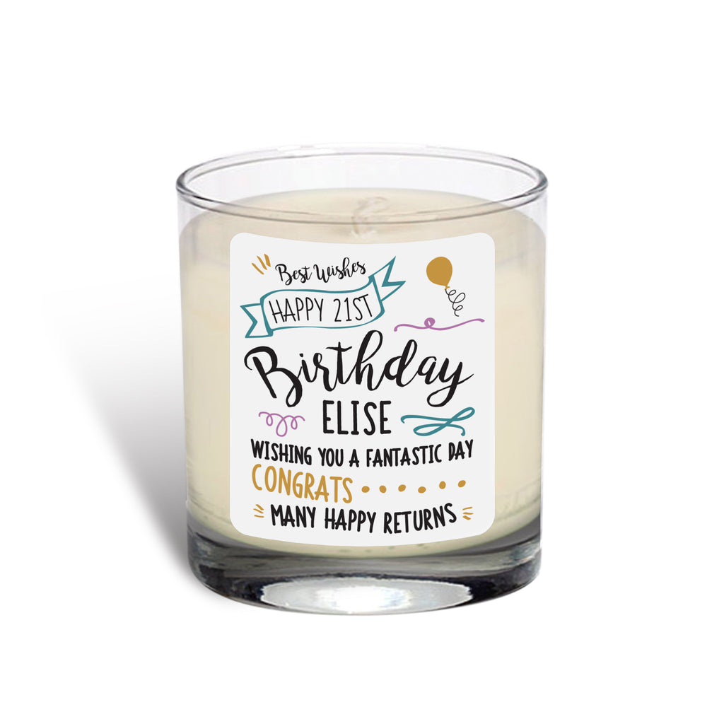 Birthday Slogan Rose Scented Candle