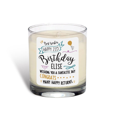 Birthday Slogan Rose Scented Candle